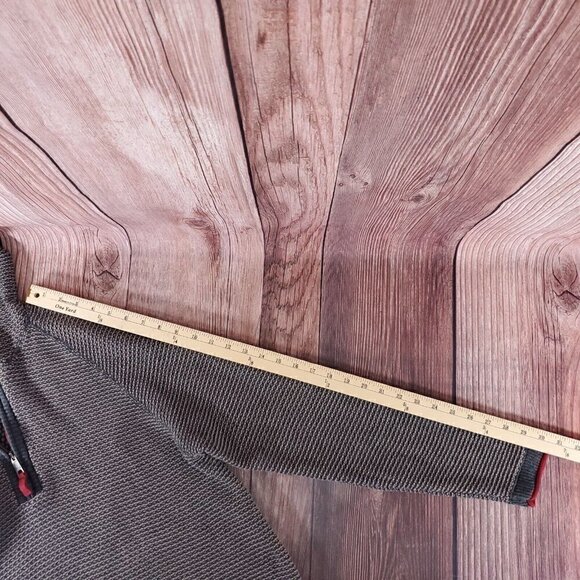 Carbon 2 Cobalt Mens Large Bark Oslo 1/4 Zip Pullover Knit Hoodie Sweater 155117 - Picture 11 of 11